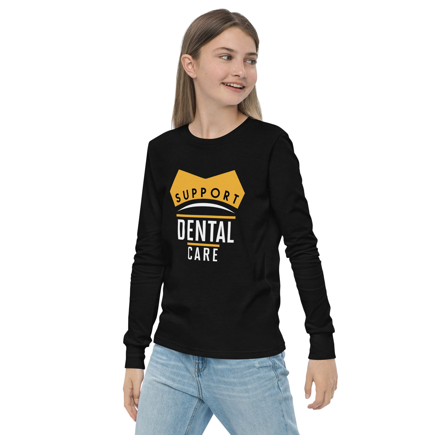 "Support Dental Care" Unisex Youth long sleeve tee